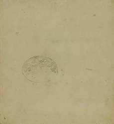 Skizze eines ornamentalen Motivs im Oval, ca. 1483-1485